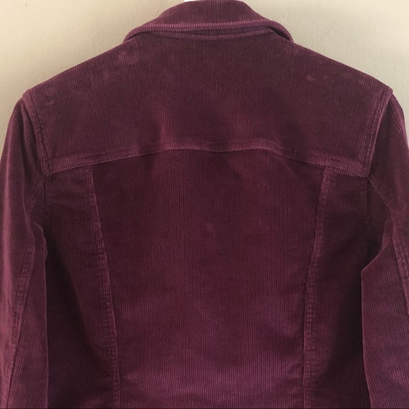 Chadwicks Burgundy Red Corduroy Blazer Jacket Womens Size S Collared Button Up - Picture 9 of 12